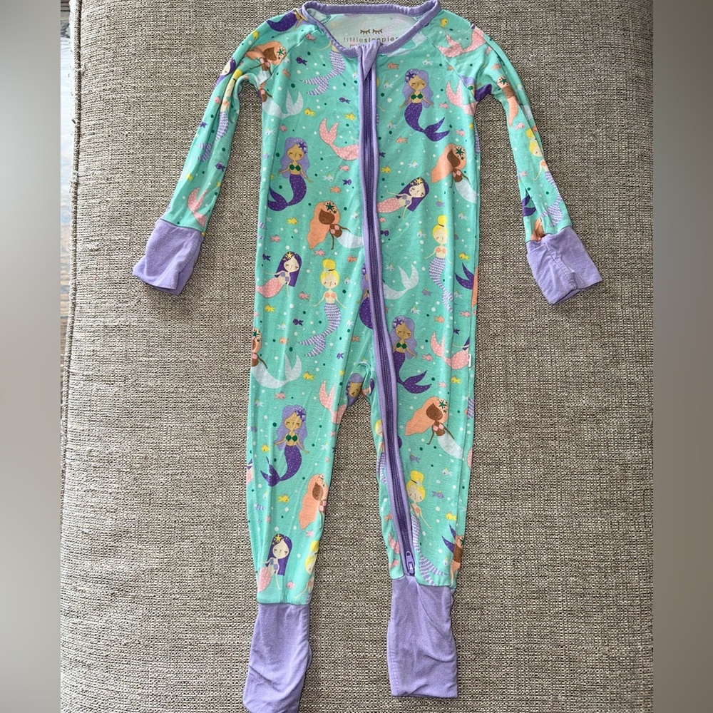 Little Sleepies 6-12 Mermaid Zippy